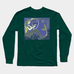 Mermaid Harpist Long Sleeve T-Shirt